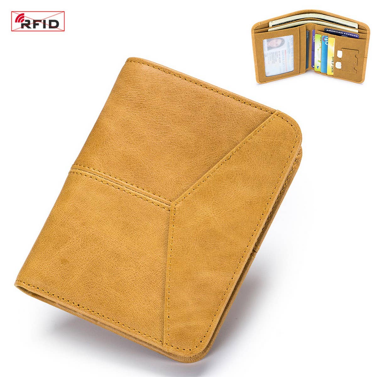 VINTAGE ANTI-THEFT MULTIFUNCTIONAL LEATHER WALLET_CWAB3821