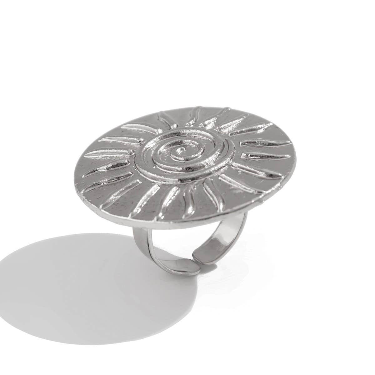 FASHIONABLE STACKING IRREGULAR HOLLOW ALLOY RING