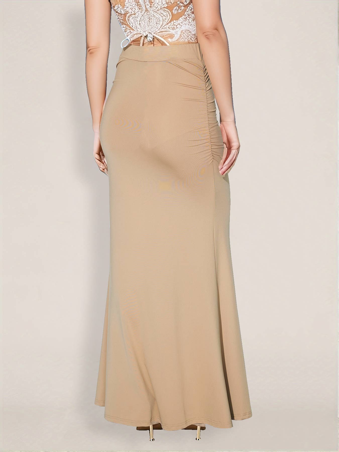 Sexy slim-fit bag hip pleated skirt long skirt