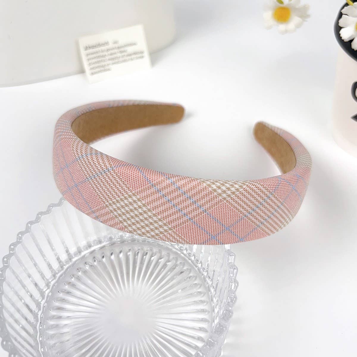 SMALL FRESH PLAID SIMPLE HEADBAND_CWAHA2080