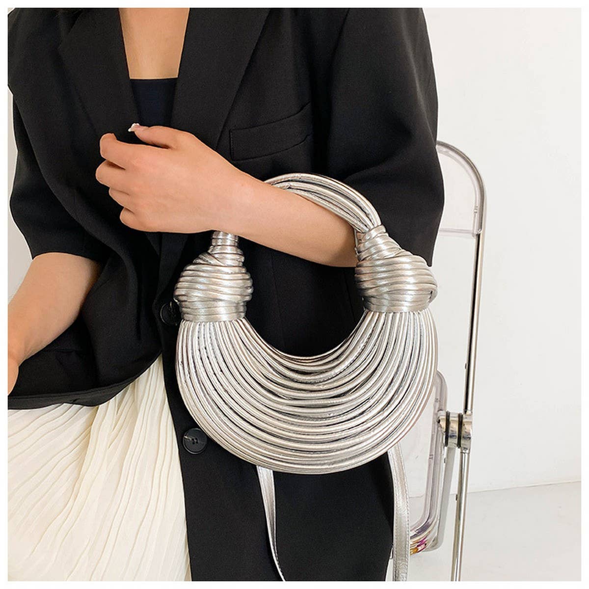 STYLISH BRAIDED DOUBLE KNOT BAG_CWAB1910