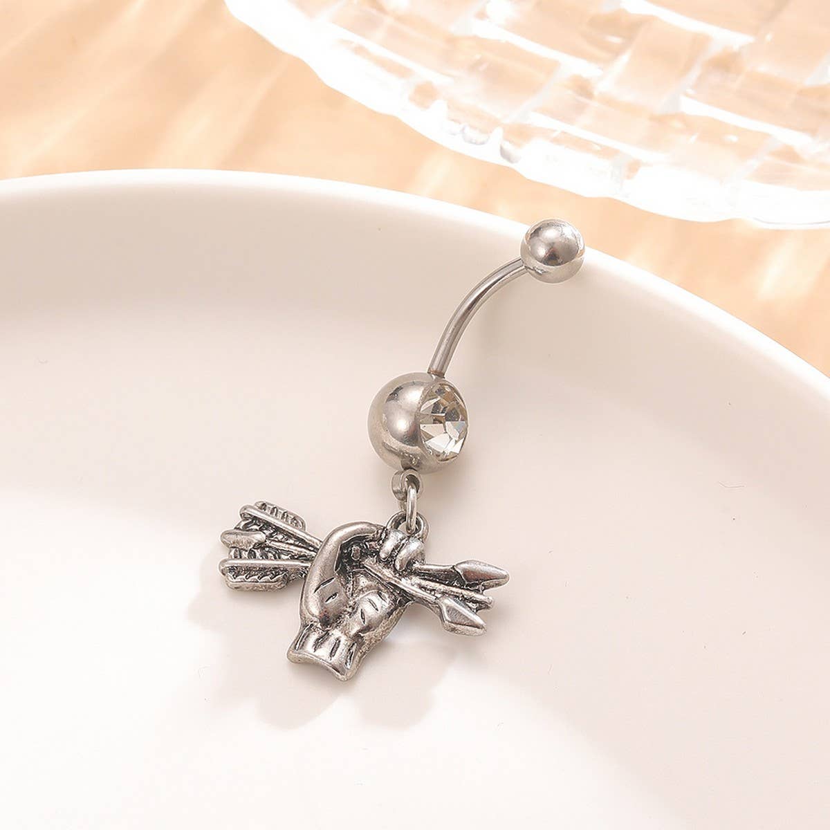 Unique Fist Arrow Belly Ring Body Piercing