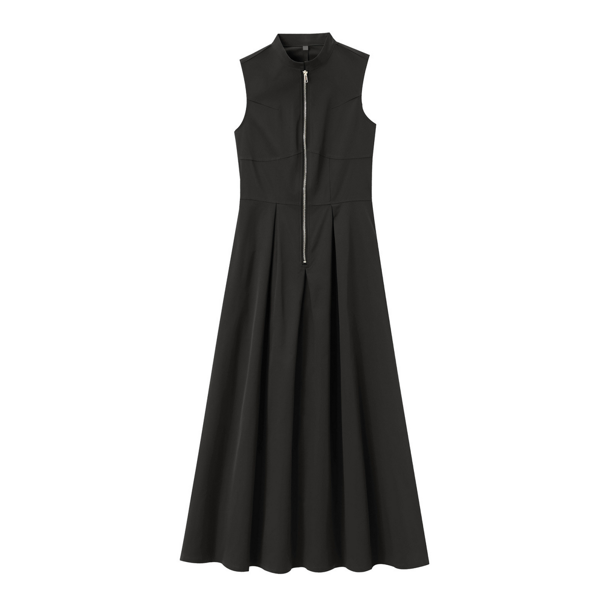 Waist-Cinched Sleeveless Dress - Chic Commuter