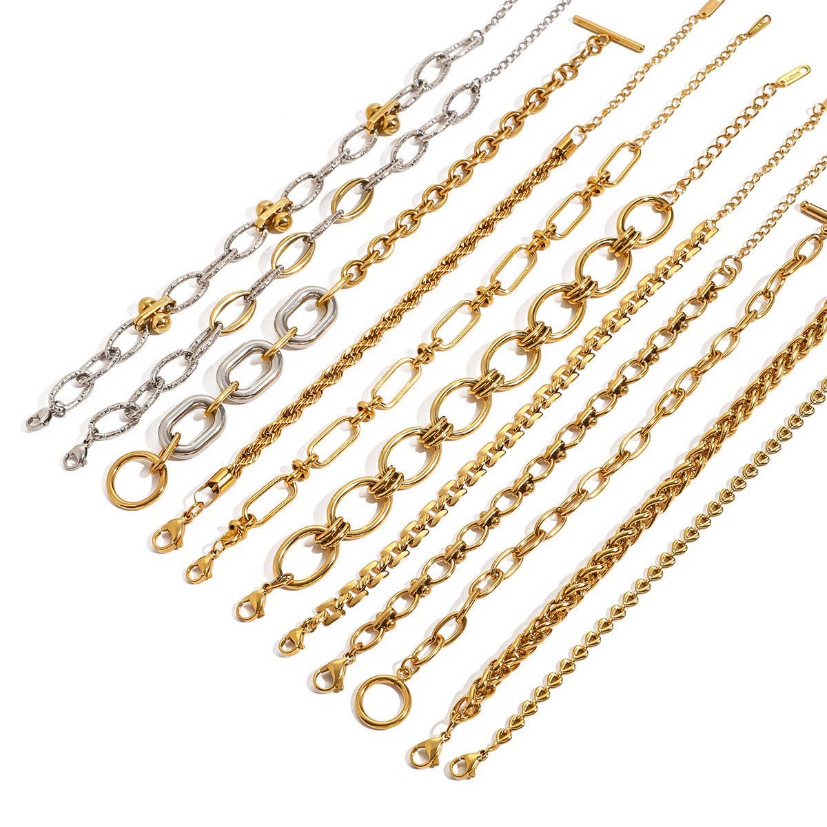 Titanium Steel Cuban Link Chain Bracelet