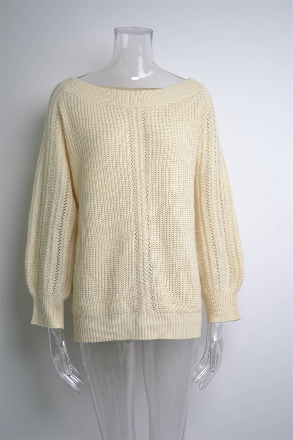 LINE-NECK PERSONALIZED CUT-OUT FASHION KNITWEAR