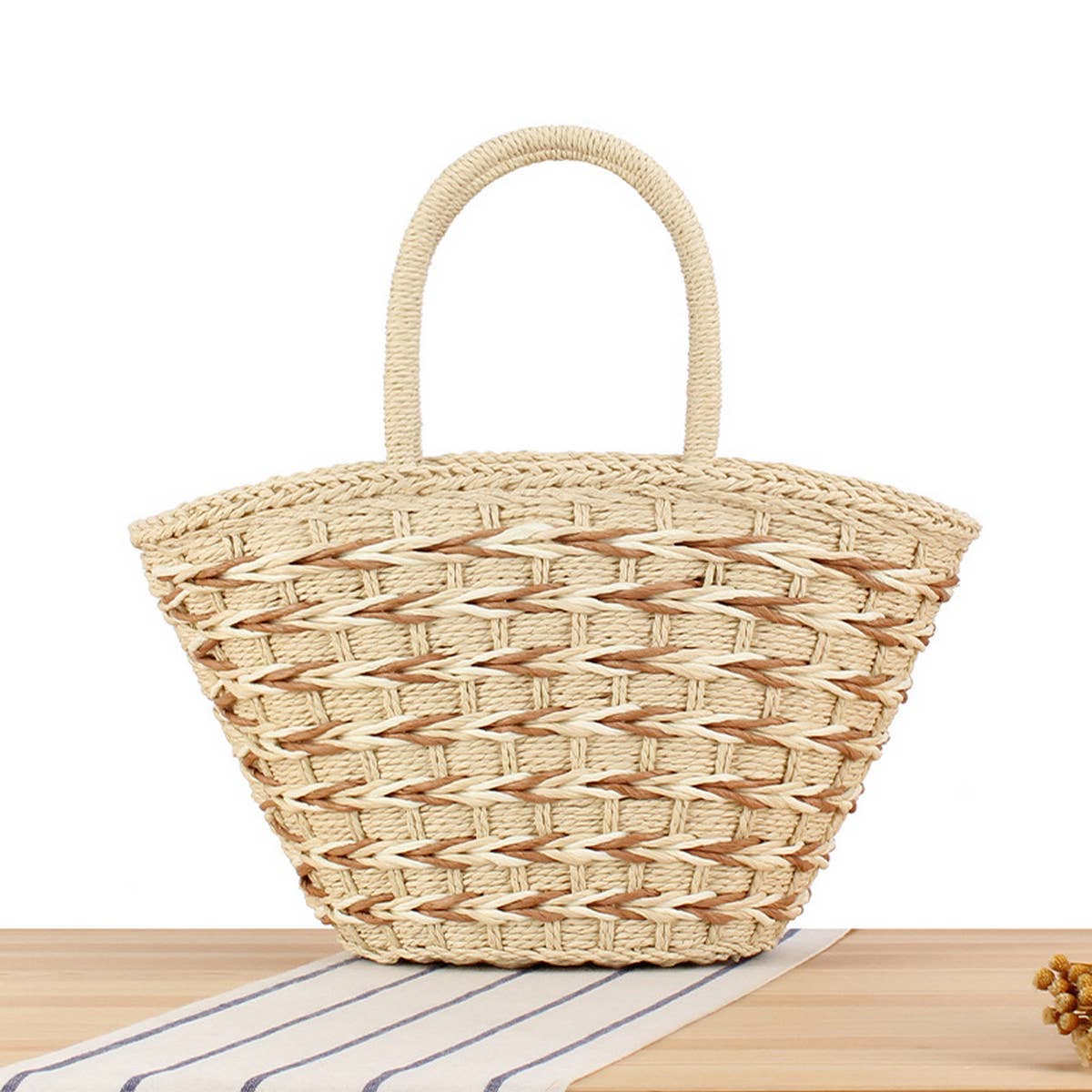 POPULAR SUMMER PORTABLE LARGE-CAPACITY STRAW BAG_CWAB2100