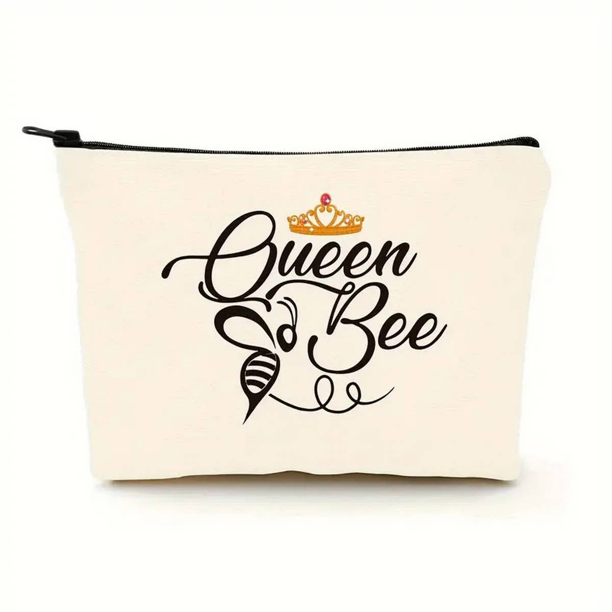 BEE FESTIVAL LINEN REVERSIBLE PRINT COSMETIC BAG_CWAB2249