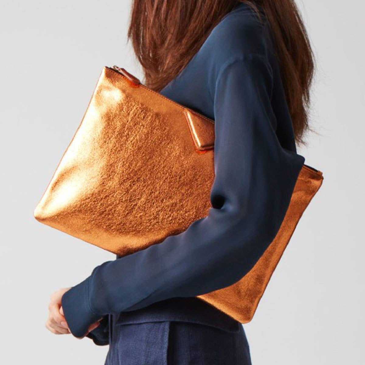 Glitter soft PU large-capacity clutch bag