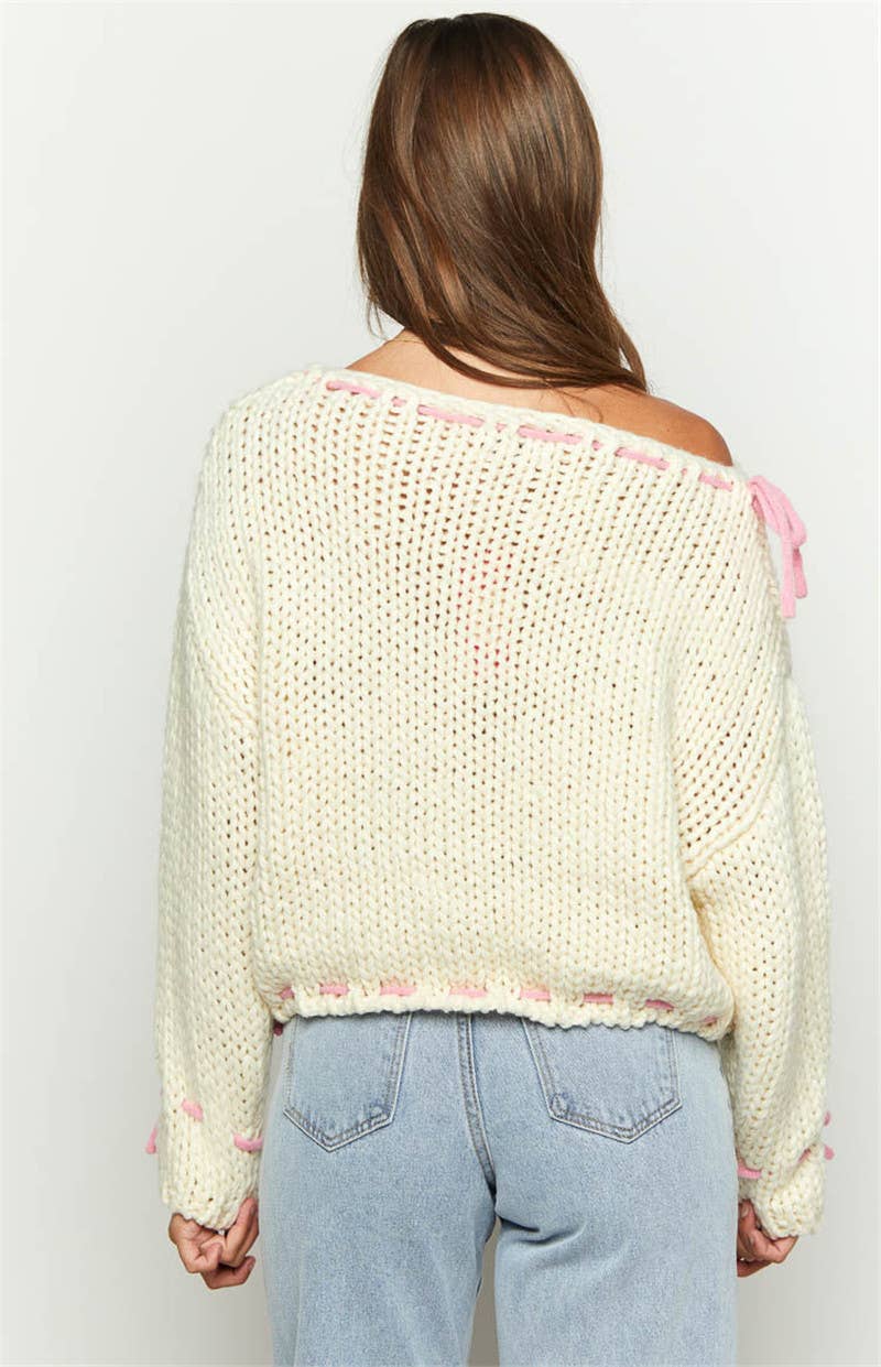 FASHION LONG-SLEEVED LOOSE PULLOVER SWEATER