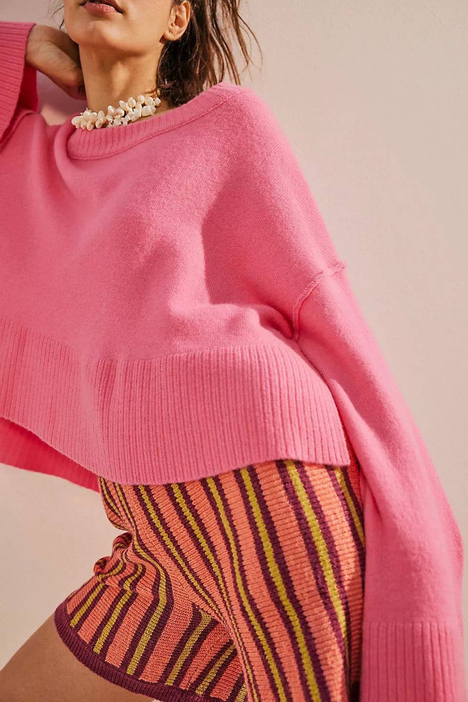 STYLISH LOOSE CREW-NECK LONG-SLEEVED SWEATER