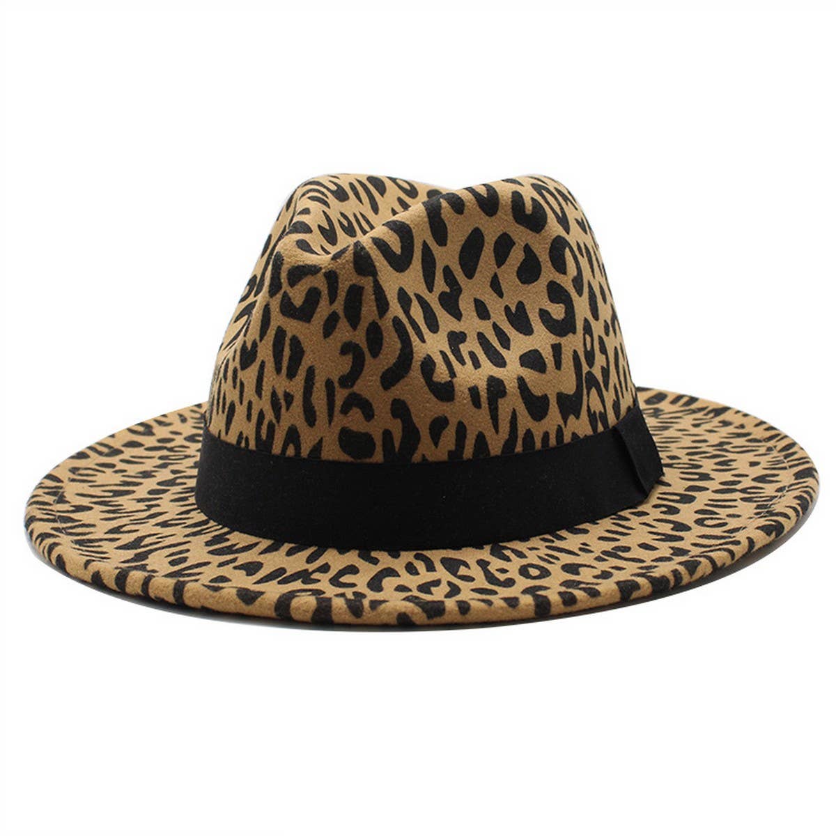 FASHIONABLE LEOPARD WOOL JAZZ HAT WITH WIDE BRIM_CWAH2564