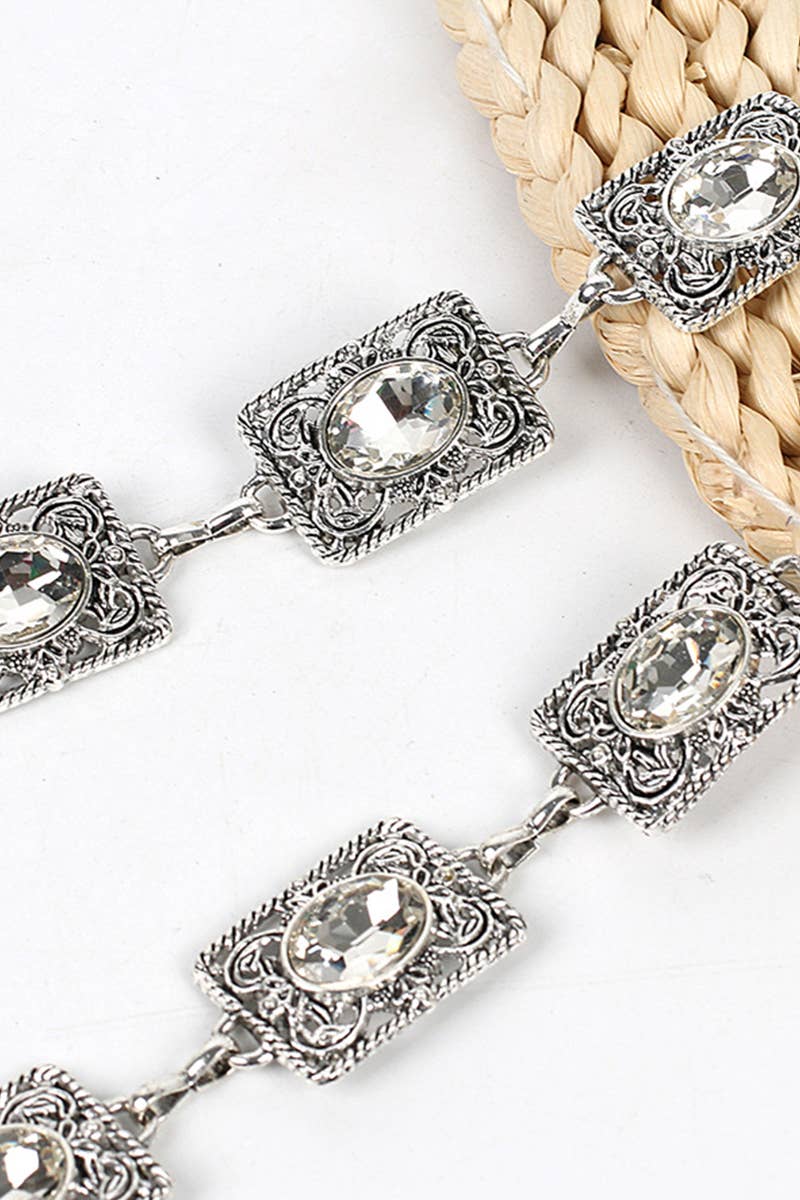 WOMEN RETRO DIAMOND BELT_CWABE0096