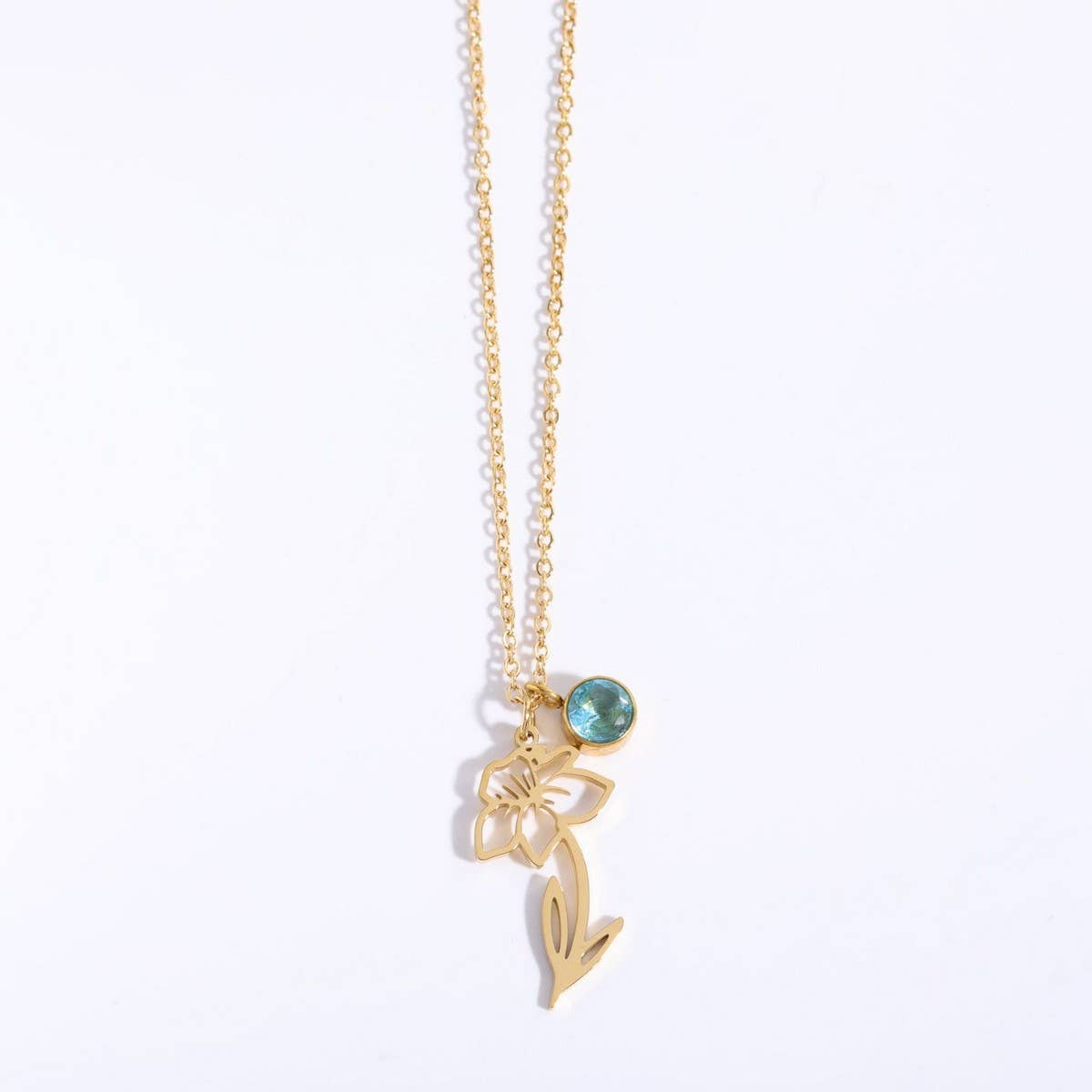 VINTAGE DECEMBER FLOWER ZIRCON PENDANT BRACELET