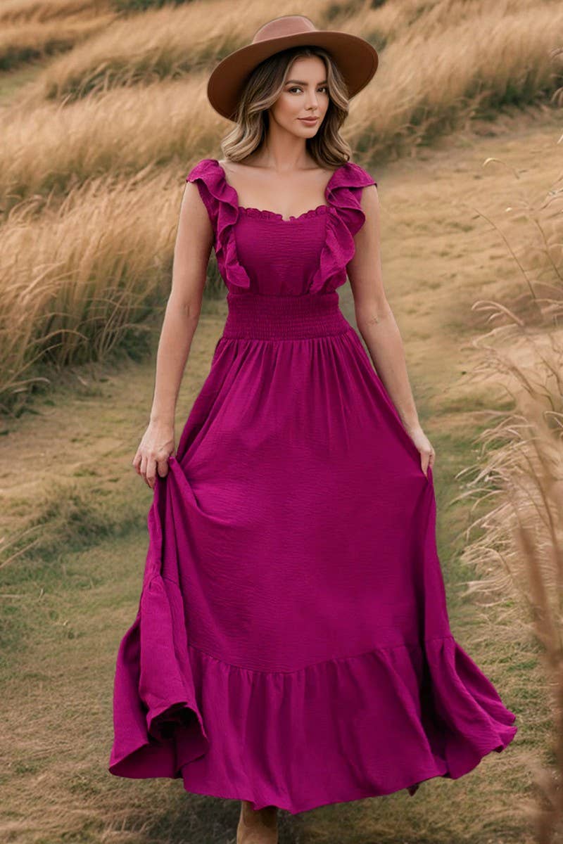 CWDMD6138_SOLID OFF-SHOULDER ONE-SHOULDER DRESS