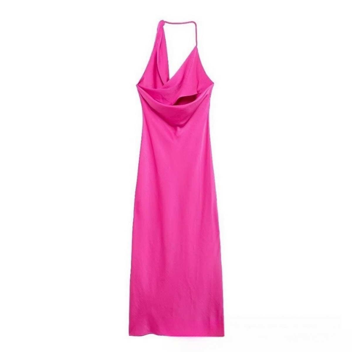 Women??¢s French Style Asymmetric Satin Dress_CWDMD5814