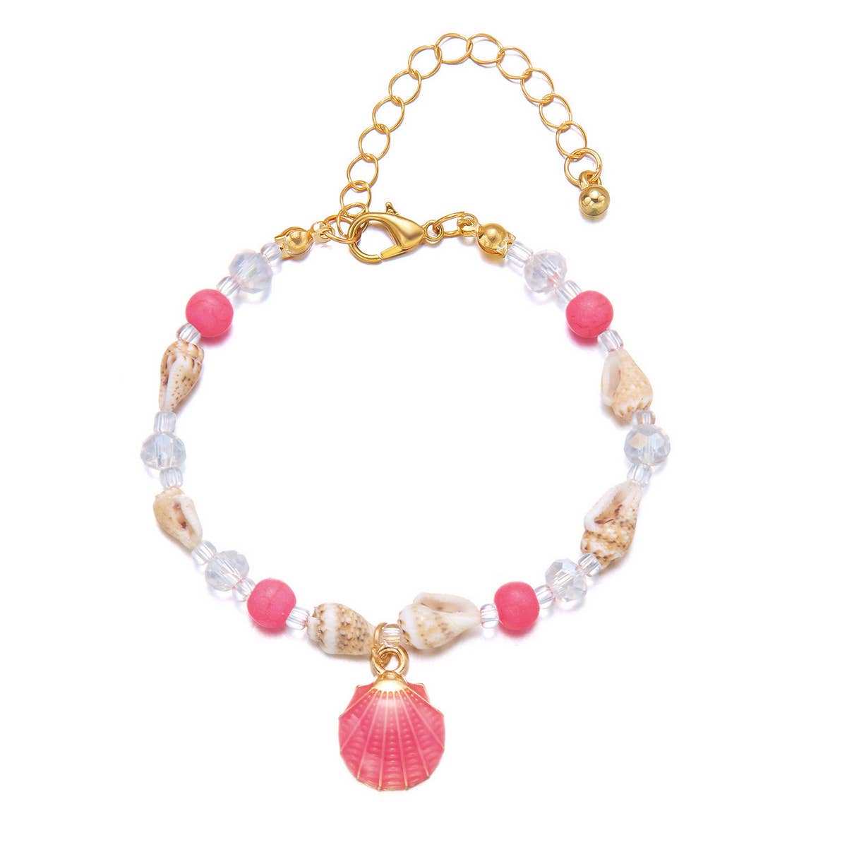 VERSATILE BEACH SHELL CONCH RICE BEAD BRACELET