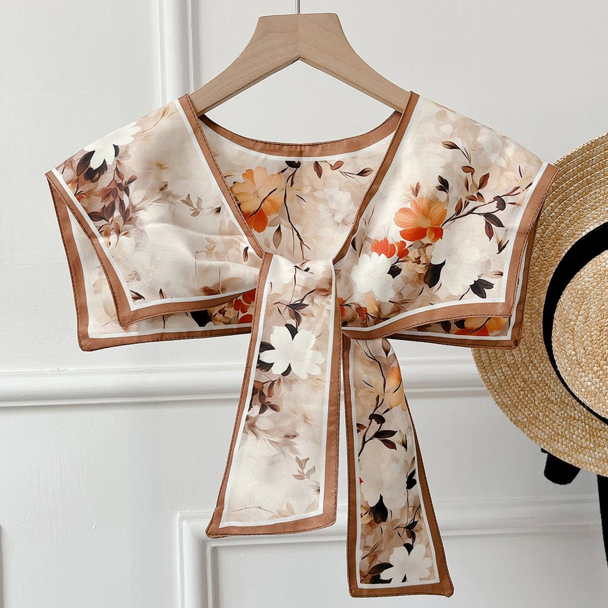 CWASC03128_PASTORAL OIL PAINTING PRINT SHAWL FOR WOMEN