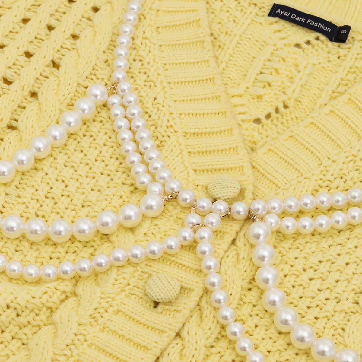 IMITATION PEARL HOLLOW TASSEL BODY CHAIN