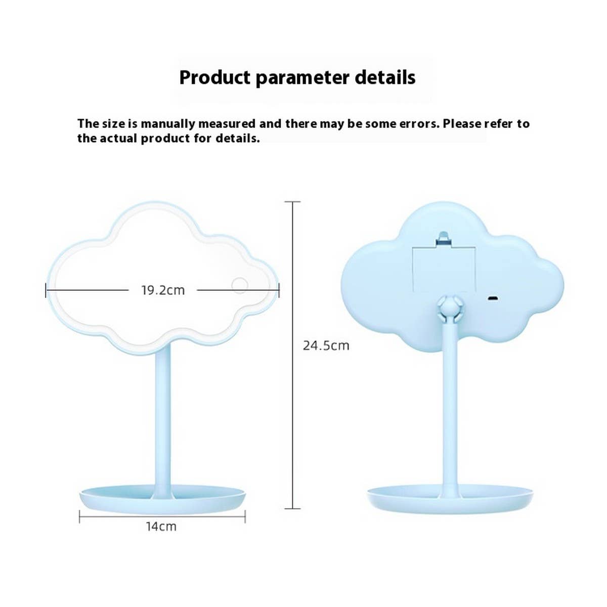 PORTABLE LED MAKEUP MIRROR WITH FILL LIGHT_CWMM5636