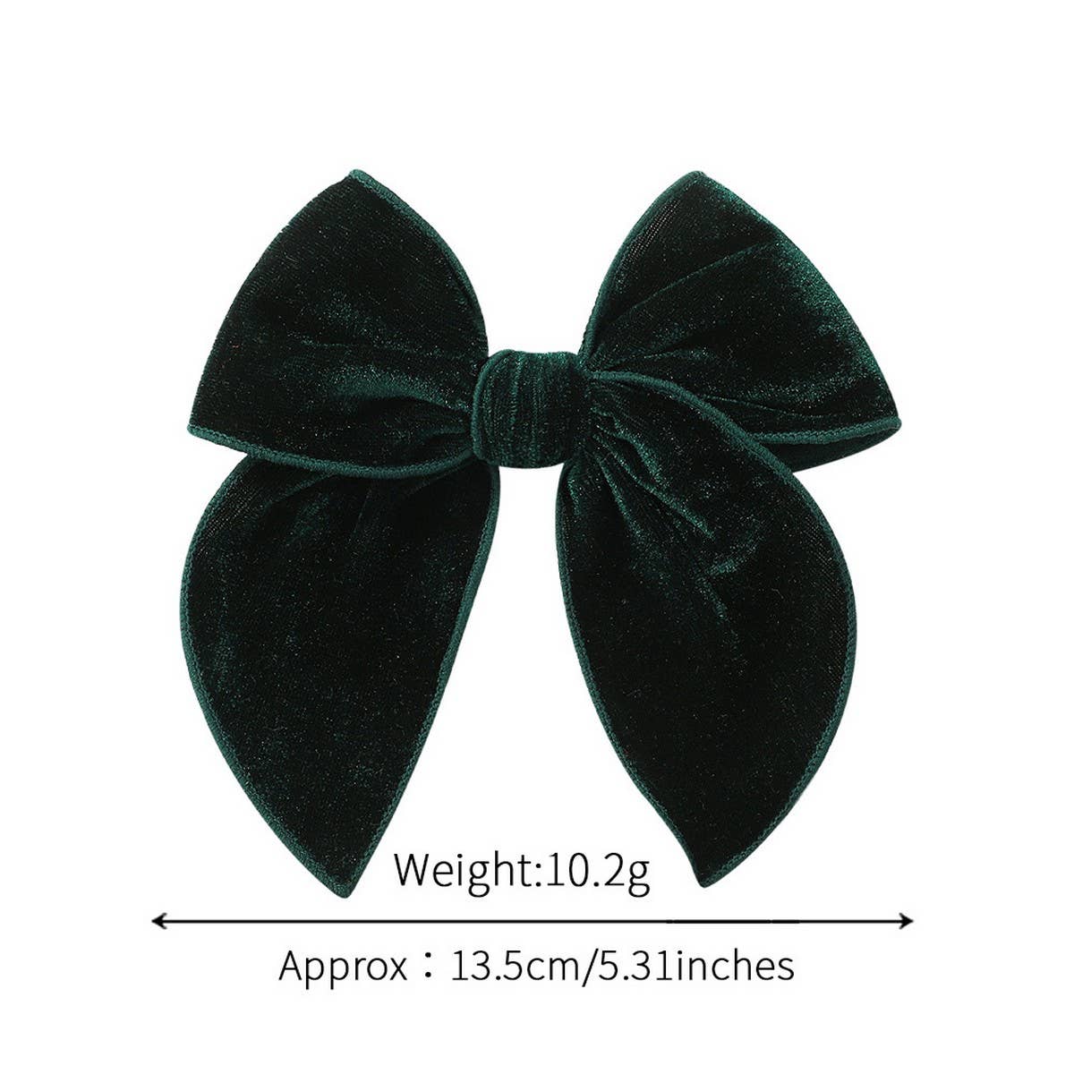 Vintage Christmas Bow Tail Hair Clip for Girls