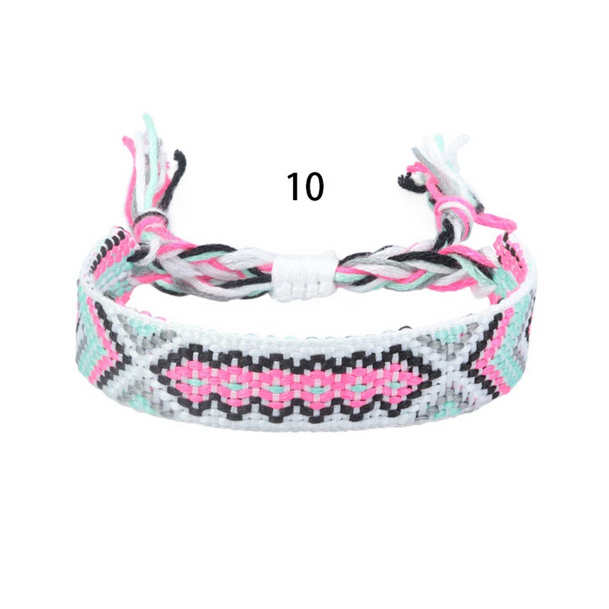 ETHNIC STYLE COLORFUL TASSEL WOVEN BRACELET