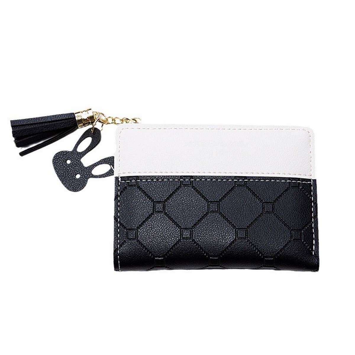 ZIP-UP BI-FOLD EMBOSSED WALLET_CWAB2602