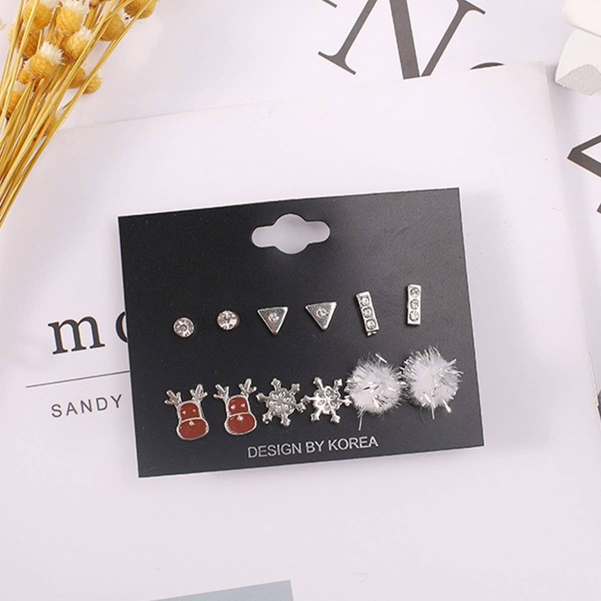 CHRISTMAS EARRING COMBINATION CARTOON EARRING SET