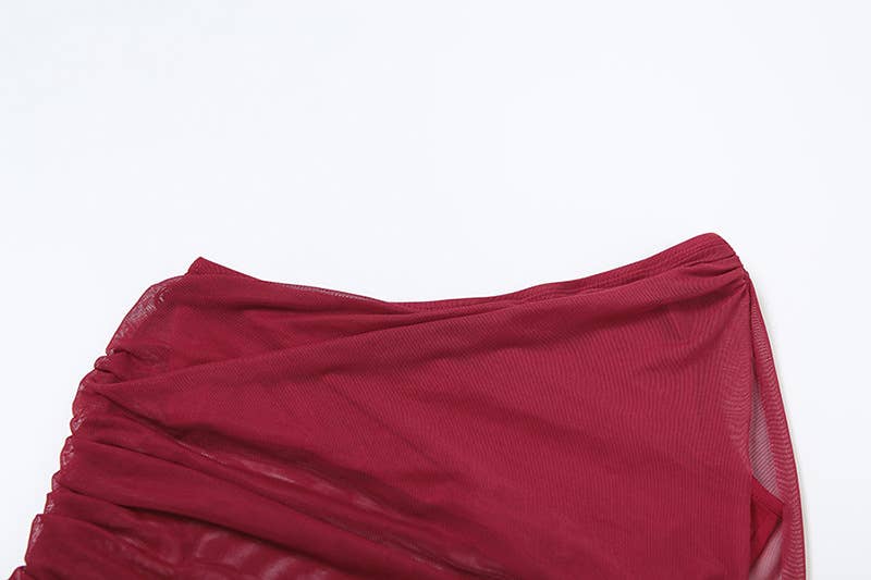 Sexy Off-Shoulder Crop Top with Bodycon Skirt Set