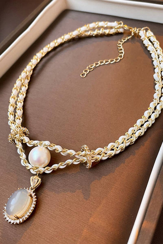 DOUBLE LAYERED PENDANT NECKLACE