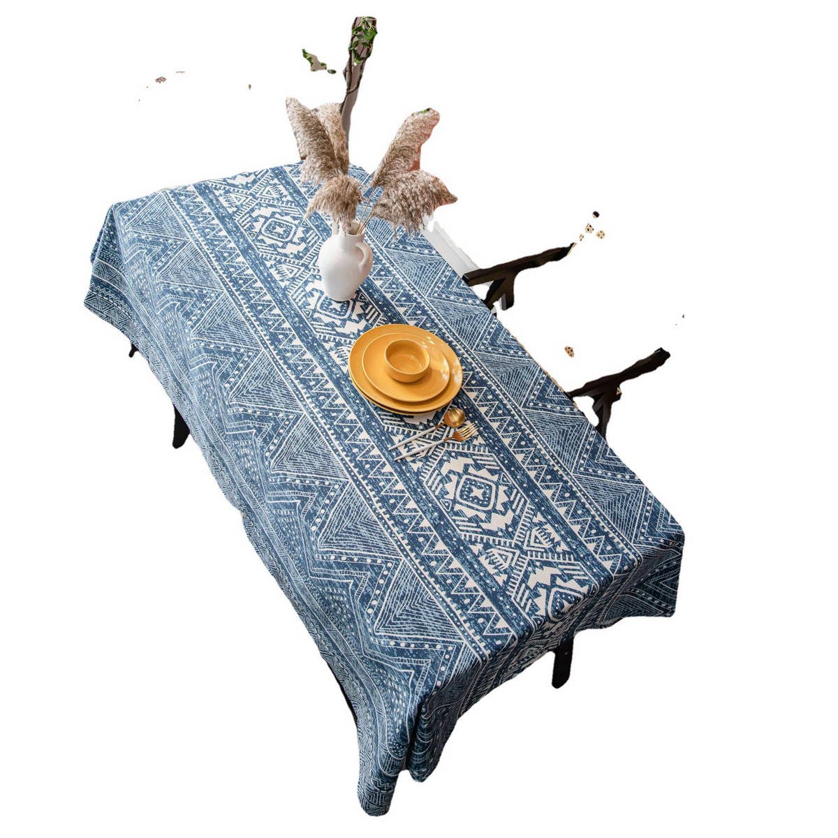 GEOMETRIC TRIANGLE PRINT TABLECLOTH