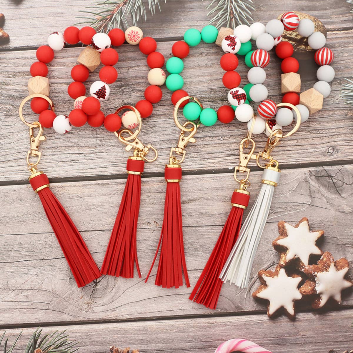 NEW CHRISTMAS BRACELET KEY CHAIN