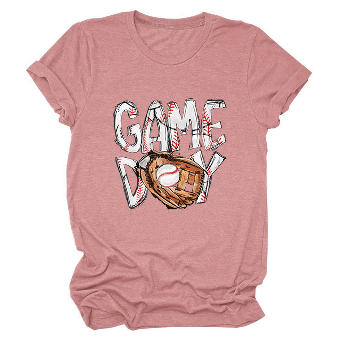 New Women's Plus Size Short Sleeve Glove Tee_CWTTS1513