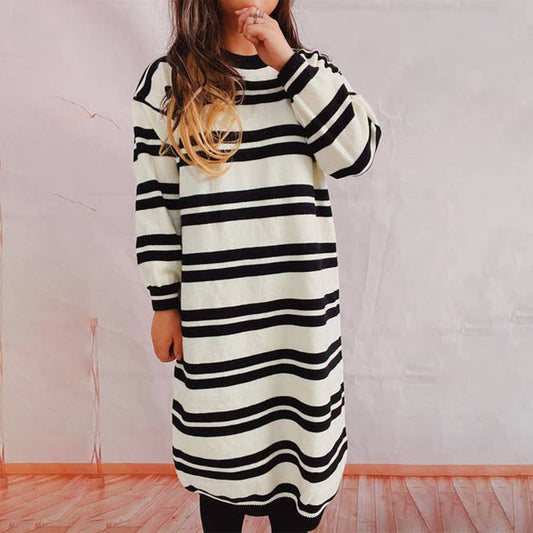 Temperament commuter knit dress sweater dress
