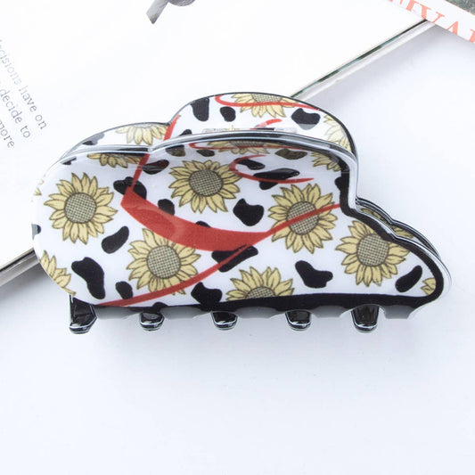 Hat-Shaped PVC Hair Claw ? 8.2cm Cute Graphic Clip_CWAHA0640