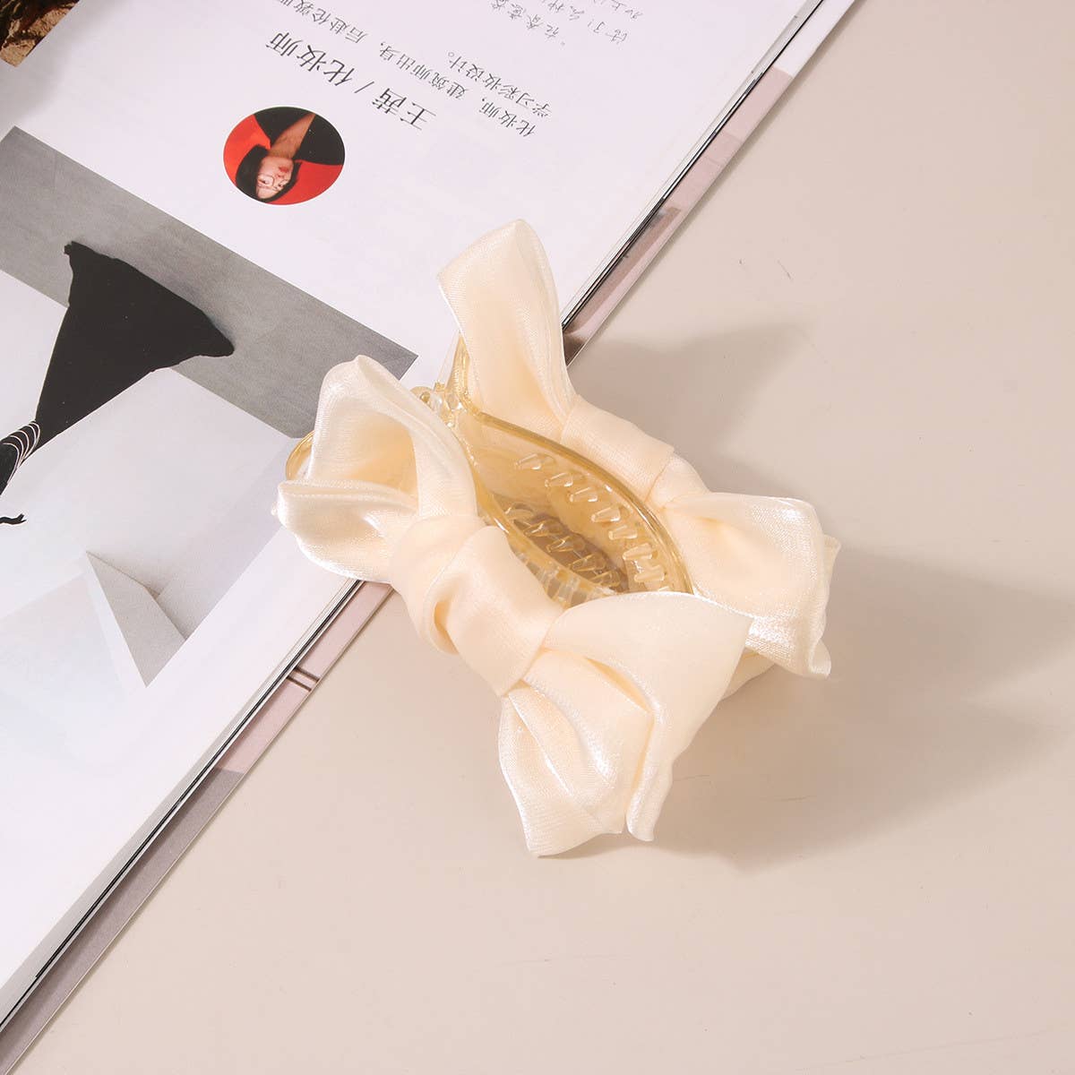 Mesh Bow Hair Claw ? Princess Style Updo Clip_CWAHA0466