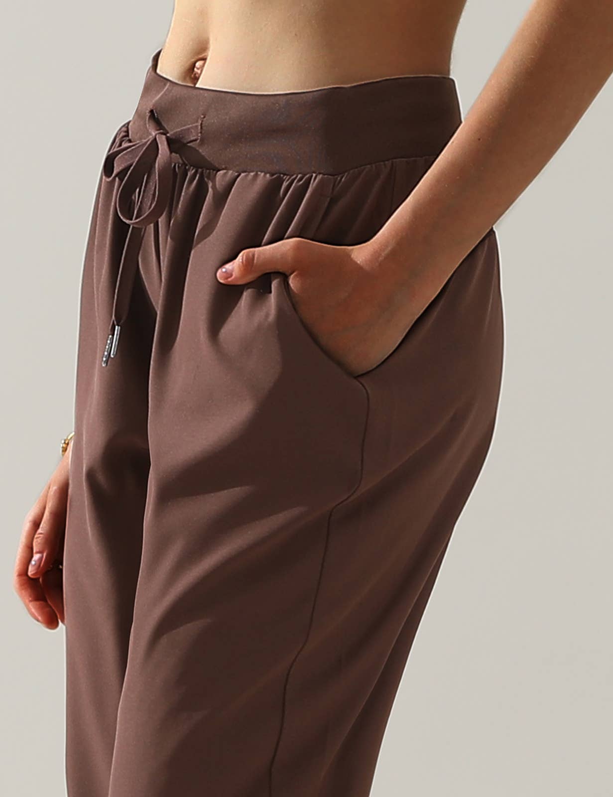 CWBLP423_Elastic Band Waist With Side Pocket Pants