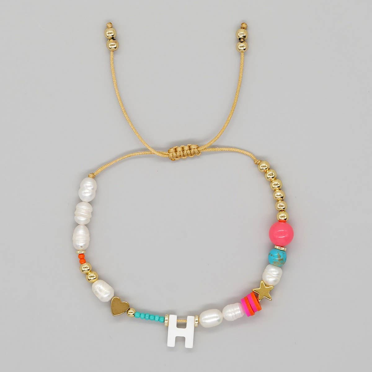 FASHION HAND-WOVEN LETTER PEARL BRACELET_CWMM3812
