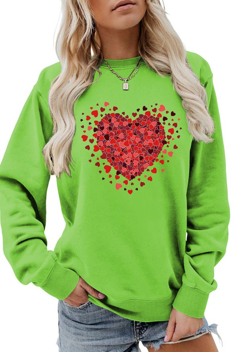 VALENTINE FUN PATTERN LONG SLEEVE SWEATSHIRT_CWTSTL0971