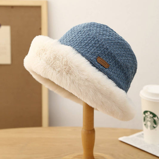 WOMEN AUTUMN AND WINTER THICK BUCKET HAT_CWAB2862