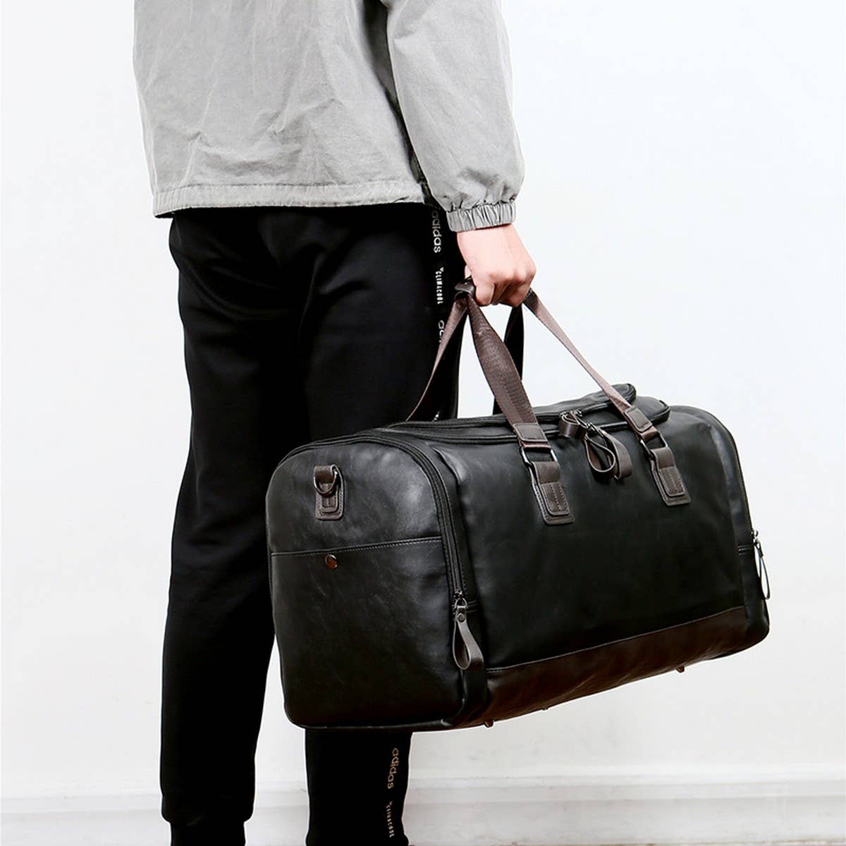 PU Leather Men's Travel Bag, Large Capacity_CWAB5171