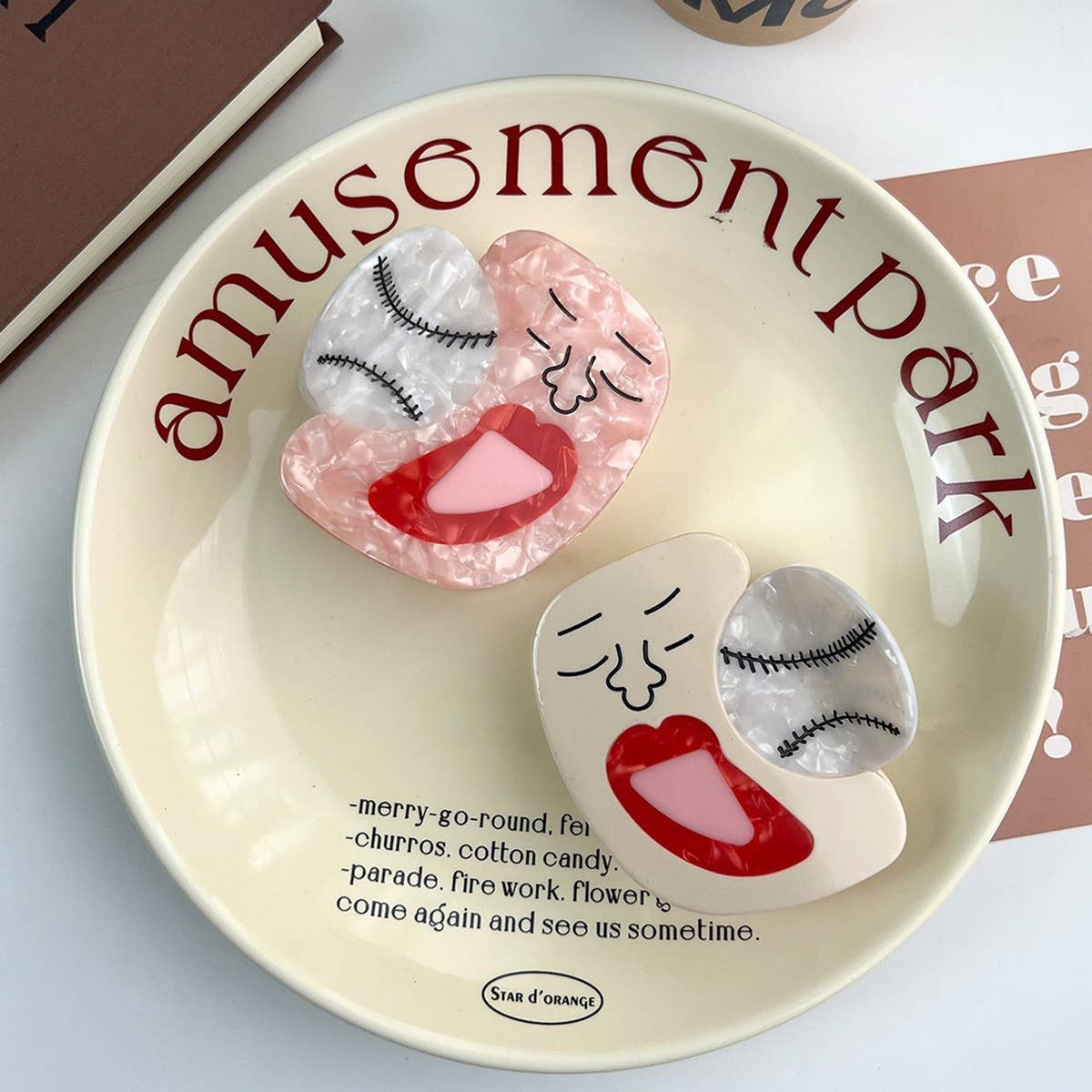 Creative Baseball Acetate Claw Clip ? Cute & Fun