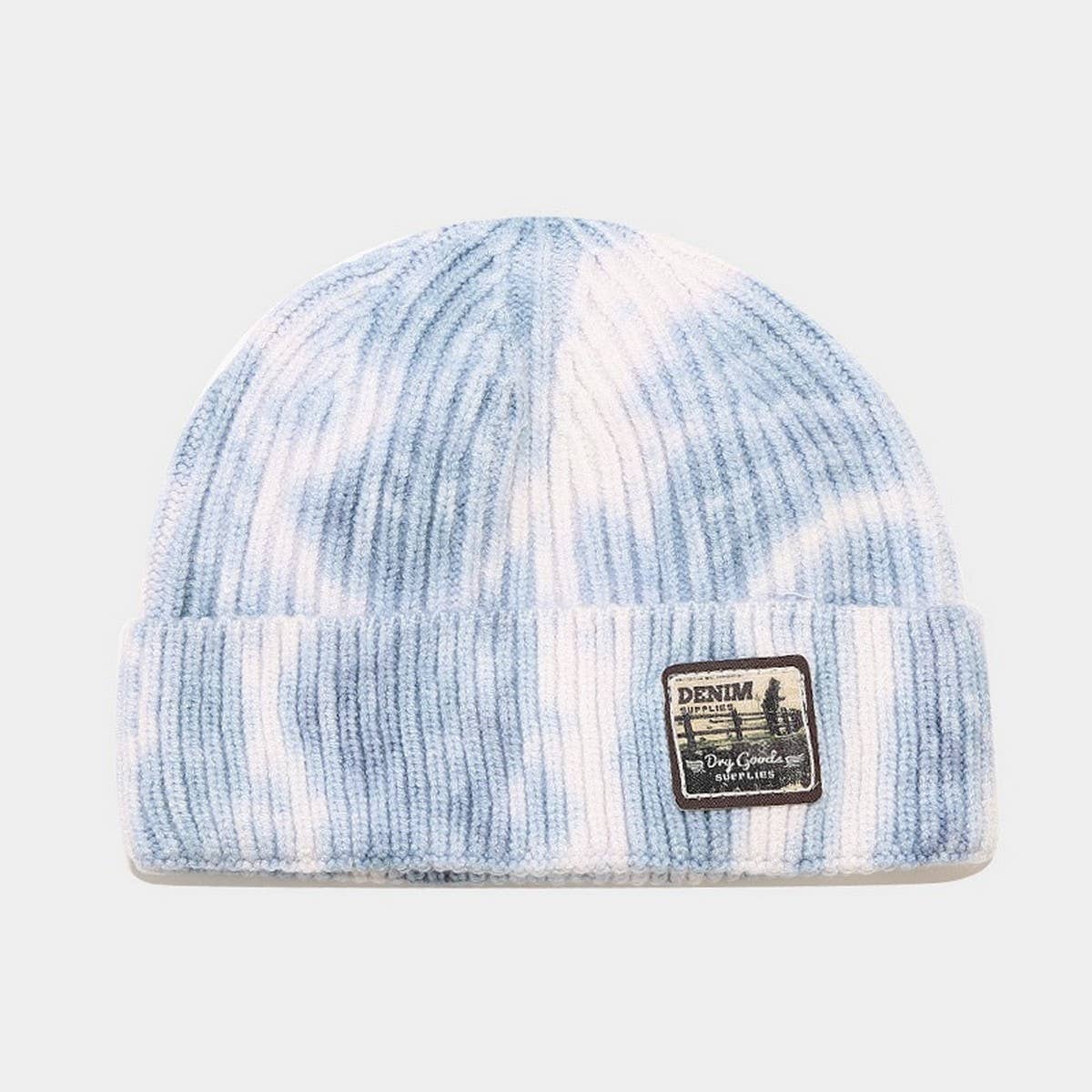 LABEL TIE-DYED MELON-SHAPED HAT KNITTED HAT_CWAH2076