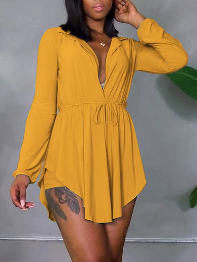 Sun protection solid tie-up cardigan & shorts set