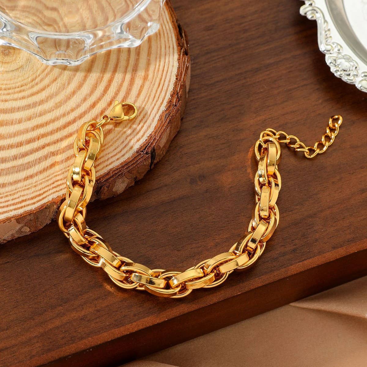 VACUUM PLATED 18K GOLD NON-FADING CHAIN BRACELET