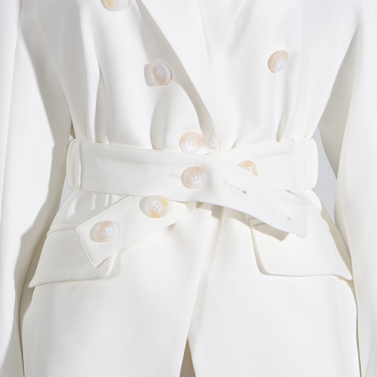 Chic Spring Button-Trimmed Blazer for Women