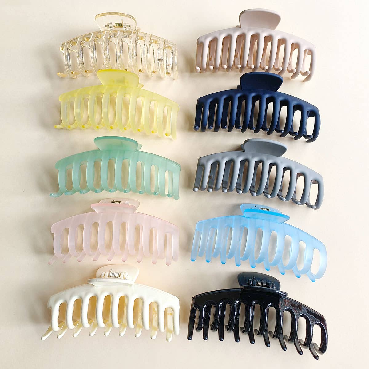 4.3" Matte PS Plastic Hair Claw Clip, Strong Hold_CWAHA0090