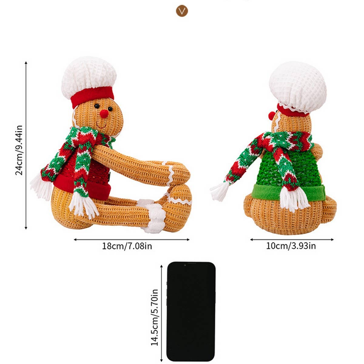 CWMM10341_GINGERBREAD CURTAIN TIEBACK CHRISTMAS DECORATION