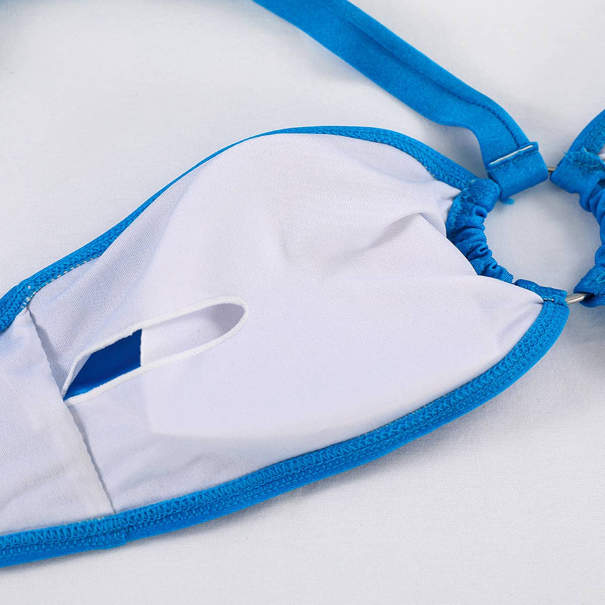 Women's Nylon Bikini - Shiny Blue Color Swimwear