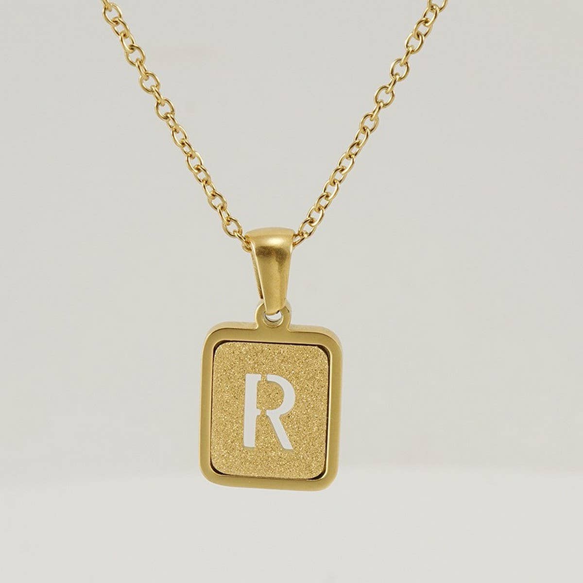 FASHION 26LETTER STAINLESS STEEL PENDANT NECKLACE_CWAJE0678