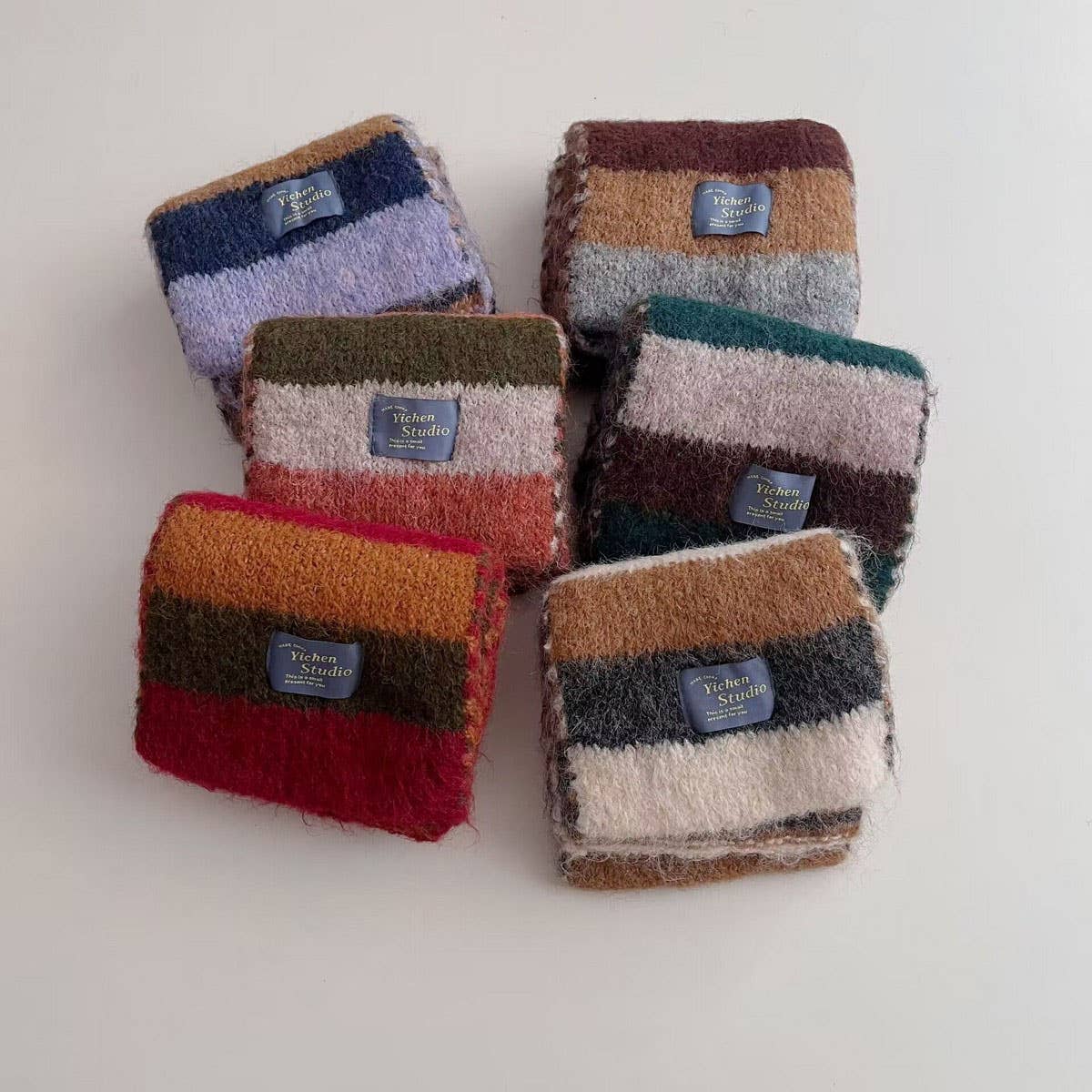 Rainbow Stripe Knit Scarf for Kids ??Winter Scarf_CWASC2109